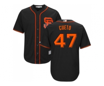 San Francisco Giants #47 Johnny Cueto Black New Cool Base Alternate Stitched MLB Jersey