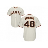 San Francisco Giants #48 Pablo Sandoval Replica Cream Home Cool Base MLB Jersey