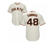 San Francisco Giants #48 Pablo Sandoval Replica Cream Home Cool Base MLB Jersey