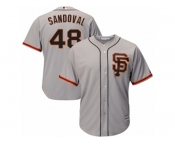 San Francisco Giants #48 Pablo Sandoval Replica Grey Road 2 Cool Base MLB Jersey