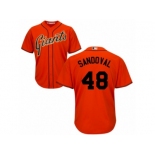 San Francisco Giants #48 Pablo Sandoval Replica Orange Alternate Cool Base MLB Jersey