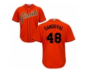 San Francisco Giants #48 Pablo Sandoval Replica Orange Alternate Cool Base MLB Jersey