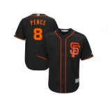 San Francisco Giants #8 Hunter Pence Black Alternate 2017 Cool Base Jersey