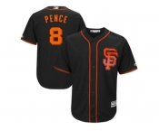 San Francisco Giants #8 Hunter Pence Black Alternate 2017 Cool Base Jersey