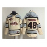 mlb jerseys san francisco giants #48 sandoval cream[pullover hooded sweatshirt]