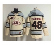 mlb jerseys san francisco giants #48 sandoval cream[pullover hooded sweatshirt]