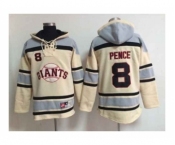 mlb jerseys san francisco giants #8 pence cream[pullover hooded sweatshirt]