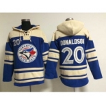 MLB Toronto Blue jays #20 donaldson blue Sawyer Hooded Sweatshirt jerseys