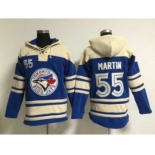 MLB Toronto Blue jays #55 martin blue Sawyer Hooded Sweatshirt jerseys