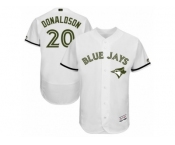 Men 2017 Memorial Day Toronto Blue Jays #20 Josh Donaldson Flex Base Jersey