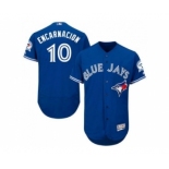 Men Toronto Blue Jays #10 Edwin Encarnacion Majestic Blue Flexbase Authentic Collection Player Jersey