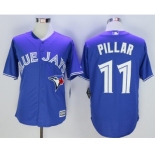 Men Toronto Blue Jays #11 Kevin Pillar Blue 2016 Official Cool Base Jersey