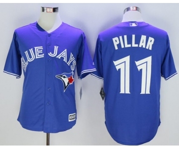 Men Toronto Blue Jays #11 Kevin Pillar Blue 2016 Official Cool Base Jersey