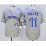 Men Toronto Blue Jays #11 Kevin Pillar Gray 2016 Official Cool Base Jersey