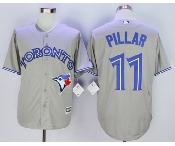 Men Toronto Blue Jays #11 Kevin Pillar Gray 2016 Official Cool Base Jersey