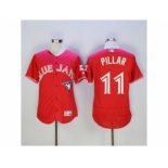 Men Toronto Blue Jays #11 Kevin Pillar Majestic Red Flexbase Authentic Collection Player Jersey