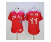 Men Toronto Blue Jays #11 Kevin Pillar Majestic Red Flexbase Authentic Collection Player Jersey