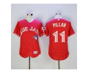 Men Toronto Blue Jays #11 Kevin Pillar Majestic Red Flexbase Authentic Collection Player Jersey