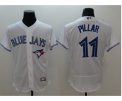 Men Toronto Blue Jays #11 Kevin Pillar Majestic white Flexbase Authentic Collection Player Jersey