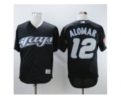 Men Toronto Blue Jays #12 Roberto Alomar Black 2008 Turn Back The Clock Stitched MLB Jersey