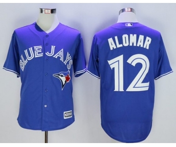 Men Toronto Blue Jays #12 Roberto Alomar Blue 2016 Official Cool Base Jersey