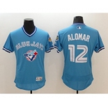 Men Toronto Blue Jays #12 Roberto Alomar Majestic Blue Flexbase Authentic Collection Cooperstown Player Jersey