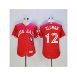 Men Toronto Blue Jays #12 Roberto Alomar Majestic Red Flexbase Authentic Collection Player Jersey