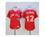 Men Toronto Blue Jays #12 Roberto Alomar Majestic Red Flexbase Authentic Collection Player Jersey