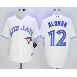 Men Toronto Blue Jays #12 Roberto Alomar White 2016 Official Cool Base Jersey