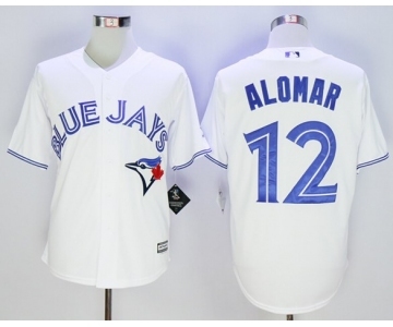 Men Toronto Blue Jays #12 Roberto Alomar White 2016 Official Cool Base Jersey