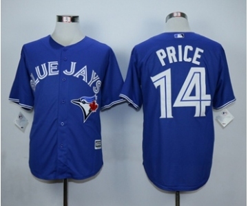 Men Toronto Blue Jays #14 David Price Blue 2016 Official Cool Base Jersey