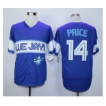 Men Toronto Blue Jays #14 David Price Blue Exclusive 2016 Official Cool Base Jersey