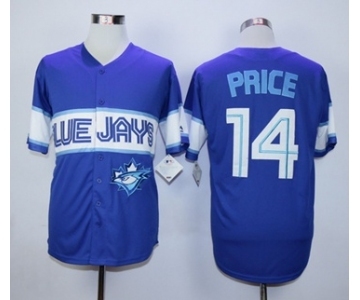 Men Toronto Blue Jays #14 David Price Blue Exclusive 2016 Official Cool Base Jersey