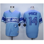 Men Toronto Blue Jays #14 David Price Light Blue Exclusive 2016 Official Cool Base Jersey