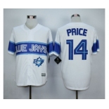 Men Toronto Blue Jays #14 David Price White 2016 Official Cool Base Jersey