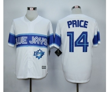 Men Toronto Blue Jays #14 David Price White 2016 Official Cool Base Jersey