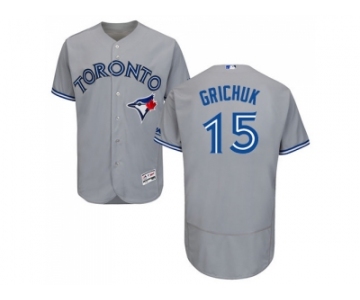 Men Toronto Blue Jays #15 Randal Grichuk Grey Flexbase Authentic Collection Stitched MLB Jersey