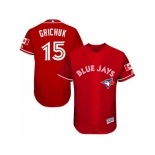 Men Toronto Blue Jays #15 Randal Grichuk Red Flexbase Authentic Collection Canada Day Stitched MLB Jersey