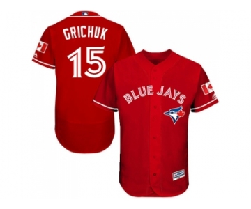 Men Toronto Blue Jays #15 Randal Grichuk Red Flexbase Authentic Collection Canada Day Stitched MLB Jersey