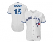 Men Toronto Blue Jays #15 Randal Grichuk White Flexbase Authentic Collection Stitched MLB Jersey