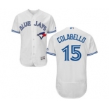 Men Toronto Blue Jays #15 chris colabello Majestic White Flexbase Authentic Collection Player Jersey