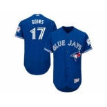 Men Toronto Blue Jays #17 Ryan Goins Majestic Blue Flexbase Authentic Collection Player Jersey