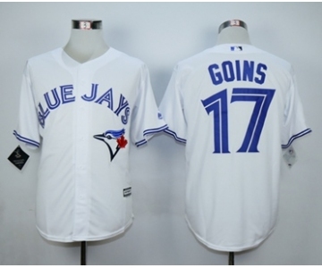 Men Toronto Blue Jays #17 Ryan Goins White 2016 Official Cool Base Jersey