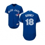 Men Toronto Blue Jays #18 darwin barney Majestic Blue Flexbase Authentic Collection Player Jersey