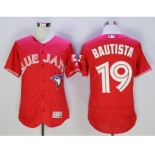 Men Toronto Blue Jays #19 Jose Bautista Majestic Red Flexbase Authentic Collection Player Jersey