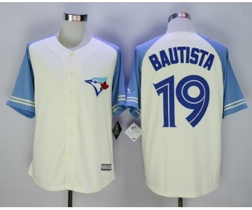 Men Toronto Blue Jays #19 Paul Molitor Cream Blue Exclusive 2016 Official Cool Base Jersey