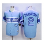 Men Toronto Blue Jays #2 Troy Tulowitzki Light Blue Exclusive 2016 Official Cool Base Jersey