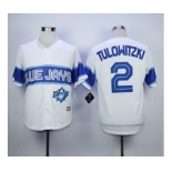 Men Toronto Blue Jays #2 Troy Tulowitzki White Exclusive 2016 Official Cool Base Jerse