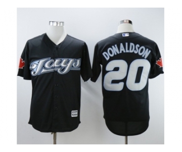 Men Toronto Blue Jays #20 Josh Donaldson Black 2008 Turn Back The Clock Stitched MLB Jersey