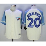 Men Toronto Blue Jays #20 Josh Donaldson Blue Exclusive 2016 Official Cool Base Jersey